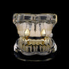 Royal Frost CZ Cluster Hip Hop Teeth Grillz Set - Top Cap & Hollow Bottom