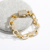 Newest Chunky Lightning Bracelet with Cubic Zirconia - Gold or Silver Plated