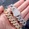 18mm Baguette Cubic Zirconia Bracelet - Gold or Silver Plated