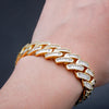 18mm Baguette Cubic Zirconia Bracelet - Gold or Silver Plated