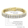 2-Row Micro Pave AAA Cubic Zirconia Tennis Bracelet