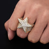 Five Star Ring with Micro Pave CZ