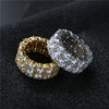 2 Rows CZ Iced Out Wedding Ring for Men & Women