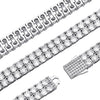 2-Row Micro Pave AAA Cubic Zirconia Tennis Bracelet