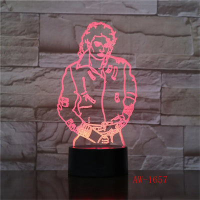 Michael Jackson Sign 3D Illusion Lights Table Desk Lamp