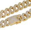 Iced Out Link Chain Bracelet with Micro Pave CZ Stones