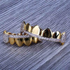 Dazzle & Fangs: Micro Pave Cubic Zircon Vampire Fangs Grillz Set