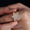 Hexagon Bling Ring with CZ for Men & Women