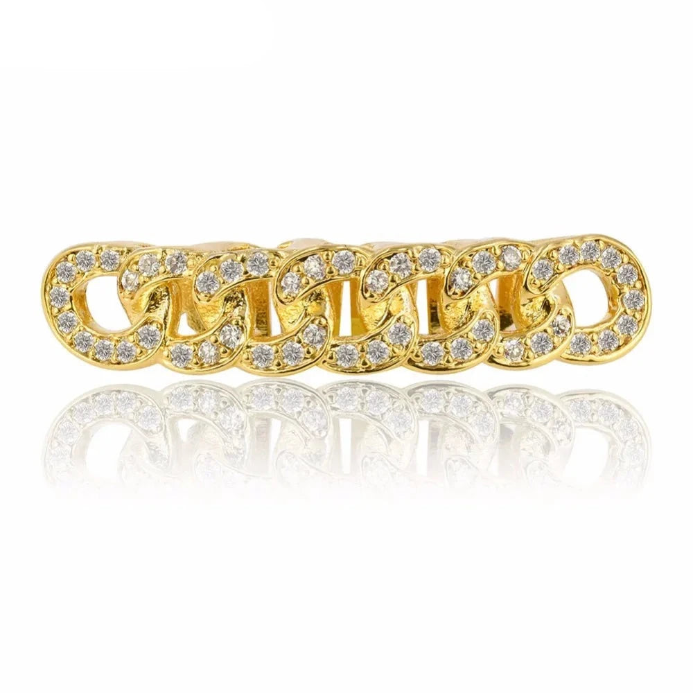 Golden Links: Pure HQ Gold Color Plated Cuban Link Grillz