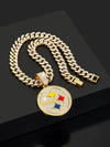 Pittsburgh Steelers Pendant with 20" Cuban Link Necklace