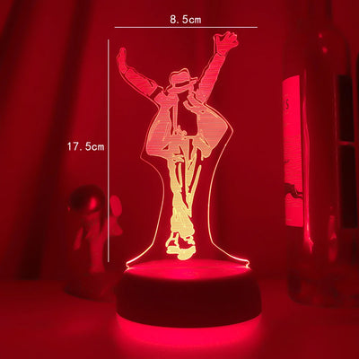 Michael Jackson Sign 3D Illusion Lights Table Desk Lamp"