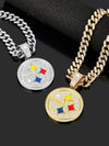 Pittsburgh Steelers Pendant with 20" Cuban Link Necklace