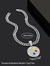 Pittsburgh Steelers Pendant with 20" Cuban Link Necklace