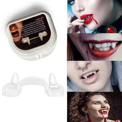 🦇 Retractable Vampire Fangs for Halloween 🦇