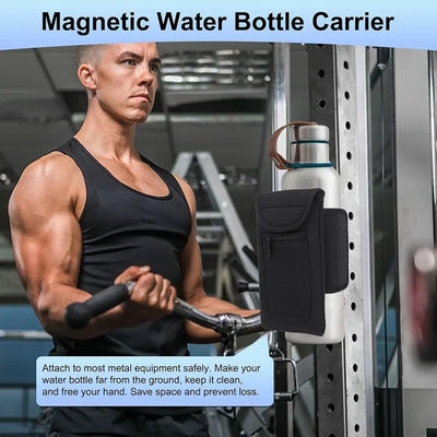 Non-Slip Magnetic Gym Water Bottle Sleeve Pouch