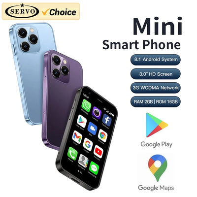 MiniTech™ XS11 3G Mini Smartphone: Compact Android 8.1OS 2GB+16GB Powerhouse with 3D Glass Design