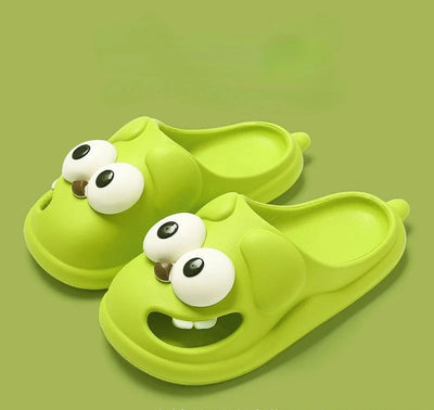 Tongue Kiss Slippers - Big Eyes Dog, Non-Slip Cloud Slides, 3D Cartoon Sandals