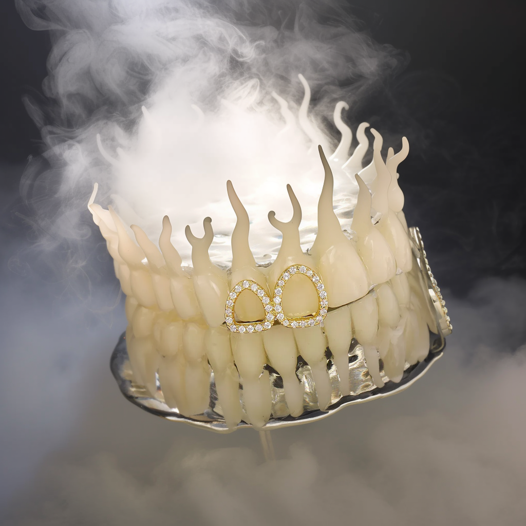 Gold-Plated Iced-Out Grillz