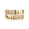 Micro Pave Cubic Zircon Iced Out Top & Bottom Grillz Set