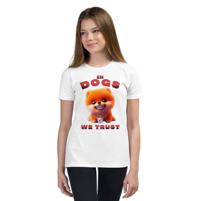 "In Dogs We Trust" T-shirt - Pomeranian - Kids