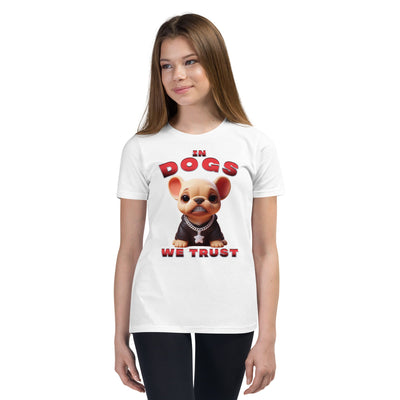 "In Dogs We Trust" T-shirt - French Bulldog - Kids